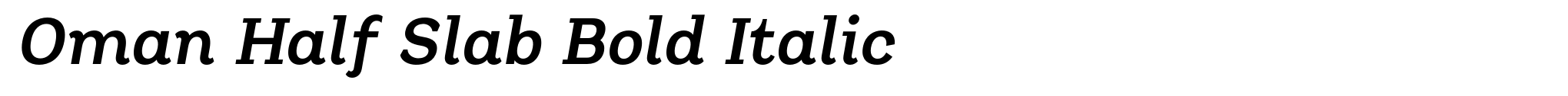 Oman Half Slab Bold Italic image